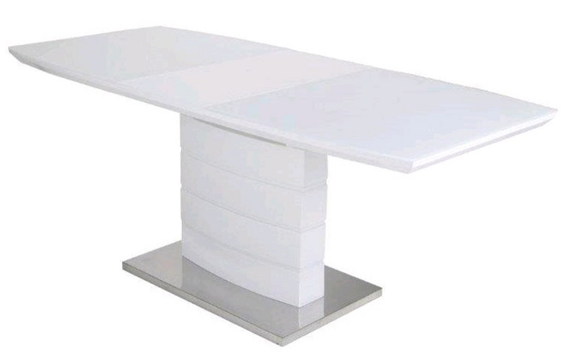 DT122 bijeli 140+40x80x75 trpezarijski sto
