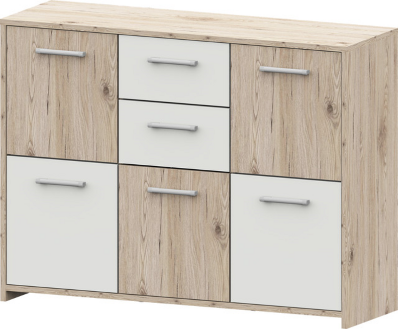 [QUADROK32HSB] QUADRO K32 hrast sonoma/bijela komoda