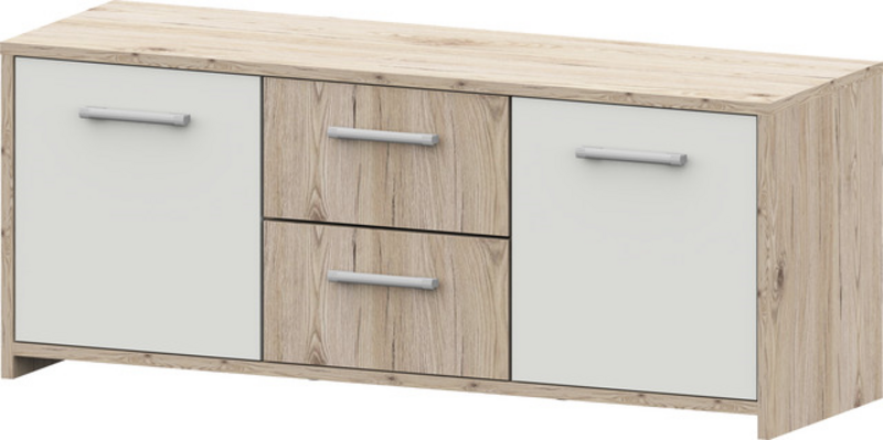 [QUADROTV1HSB] QUADRO TV1 hrast sonoma/bijela komoda